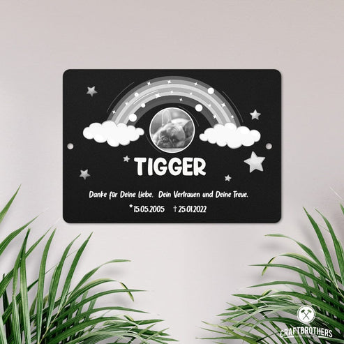 Gedenktafel Hund - Regenbogen Craftbrothers