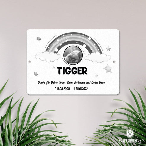 Gedenktafel Hund - Regenbogen Craftbrothers