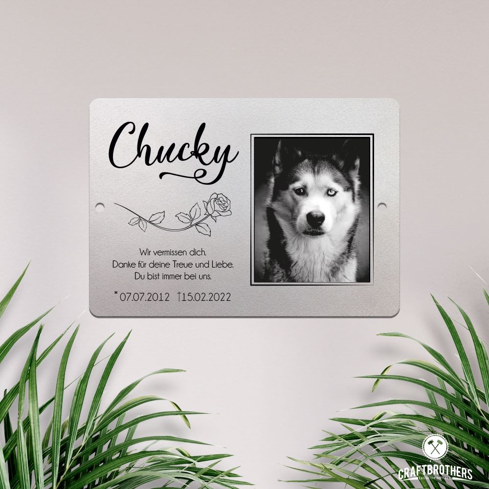 Gedenktafel für Hunde / Katzen - Rose Craftbrothers