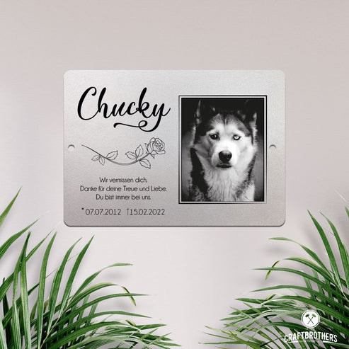 Gedenktafel für Hunde / Katzen - Rose Craftbrothers