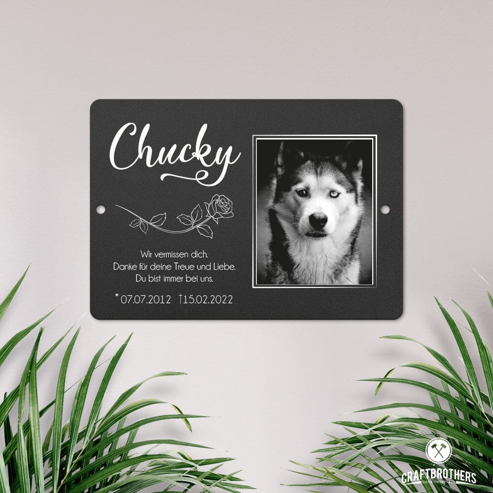 Gedenktafel für Hunde / Katzen - Rose Craftbrothers