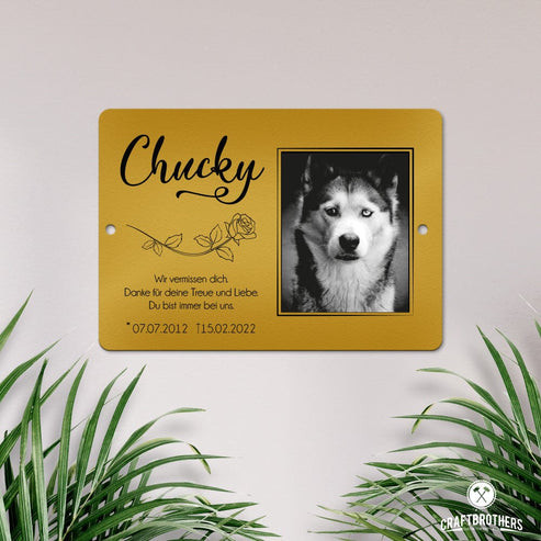 Gedenktafel für Hunde / Katzen - Rose Craftbrothers