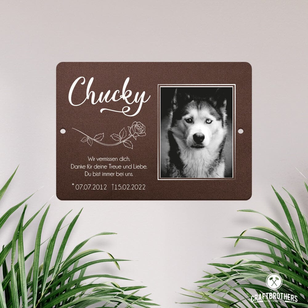 Gedenktafel für Hunde / Katzen - Rose Craftbrothers