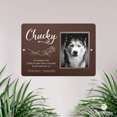 Gedenktafel für Hunde / Katzen - Rose Craftbrothers