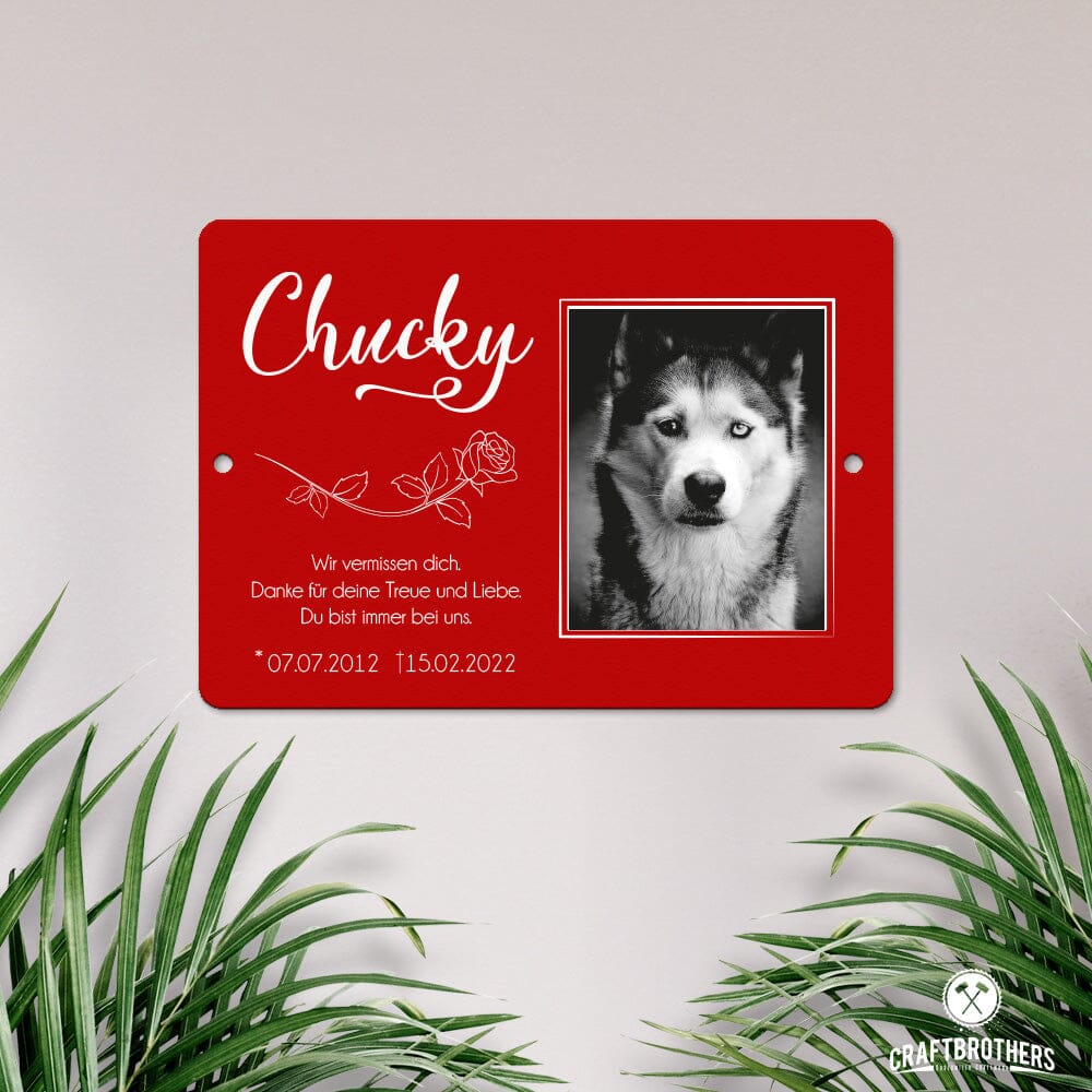 Gedenktafel für Hunde / Katzen - Rose Craftbrothers