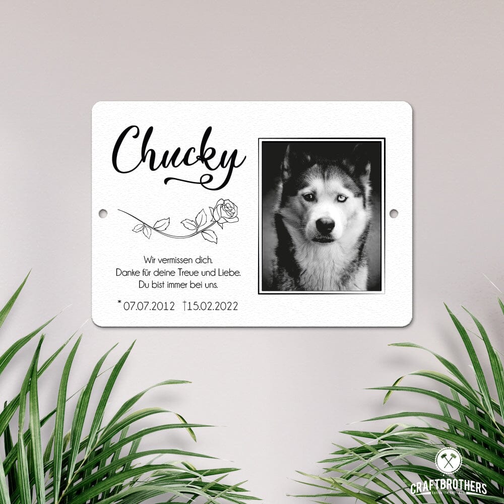 Gedenktafel für Hunde / Katzen - Rose Craftbrothers