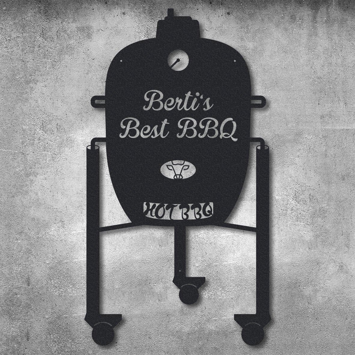 "BBQ Monolith Grill - Hot BBQ" aus edlem Stahl (personalisierbar) Craftbrothers