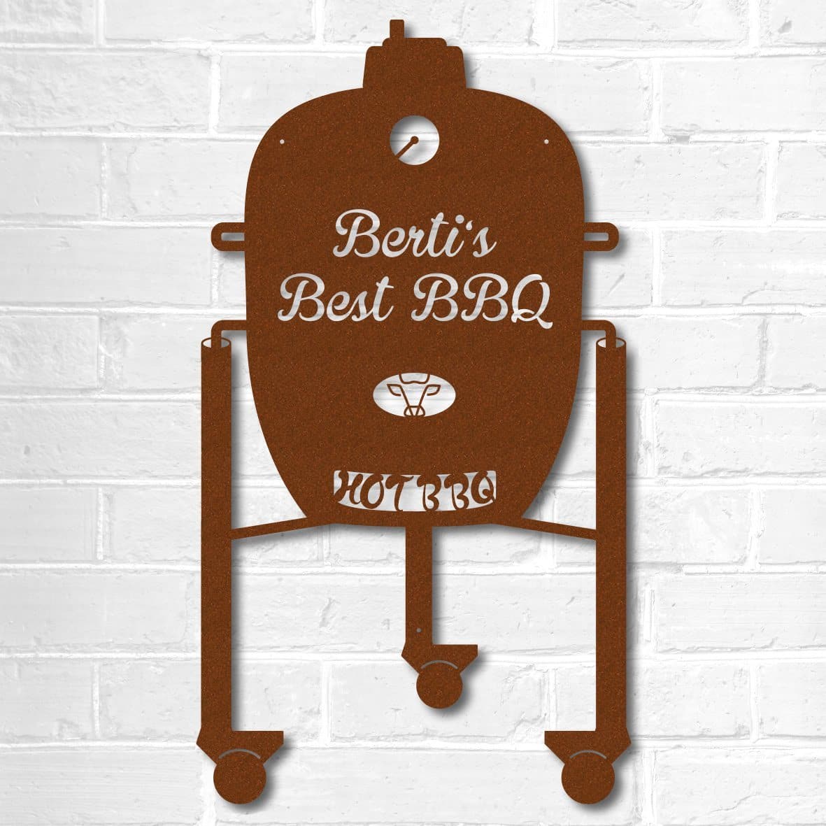 "BBQ Monolith Grill - Hot BBQ" aus edlem Stahl (personalisierbar) Craftbrothers