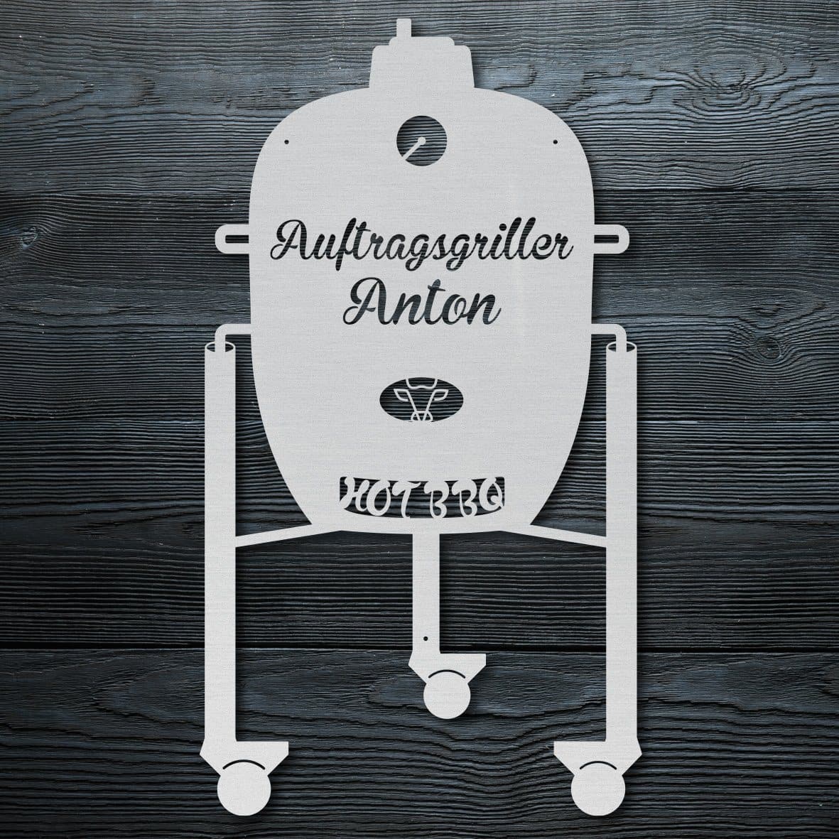 "BBQ Monolith Grill - Hot BBQ" aus edlem Stahl (personalisierbar) Craftbrothers