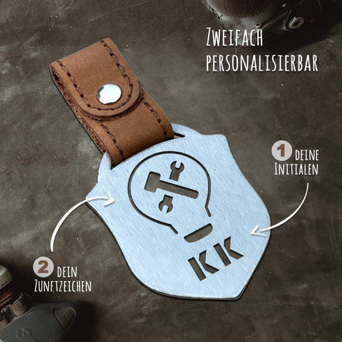 "Hausmeister" Personalisierbarer Laser-Schlüsselanhänger für Männer Craftbrothers