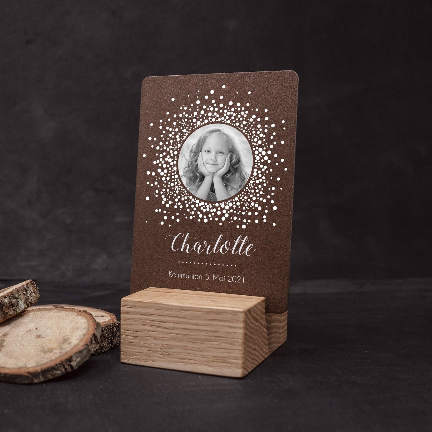 Little Message - 1. Heilige Kommunion "Foto rund" Craftbrothers