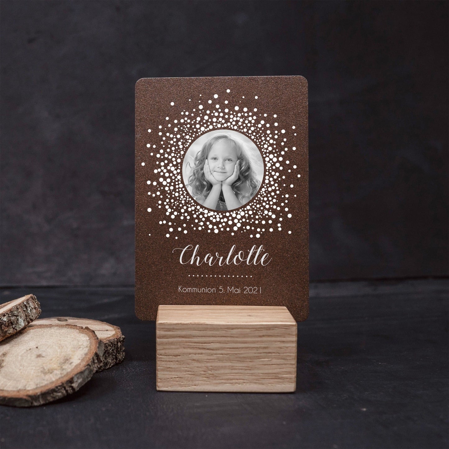 Little Message - 1. Heilige Kommunion "Foto rund" Craftbrothers