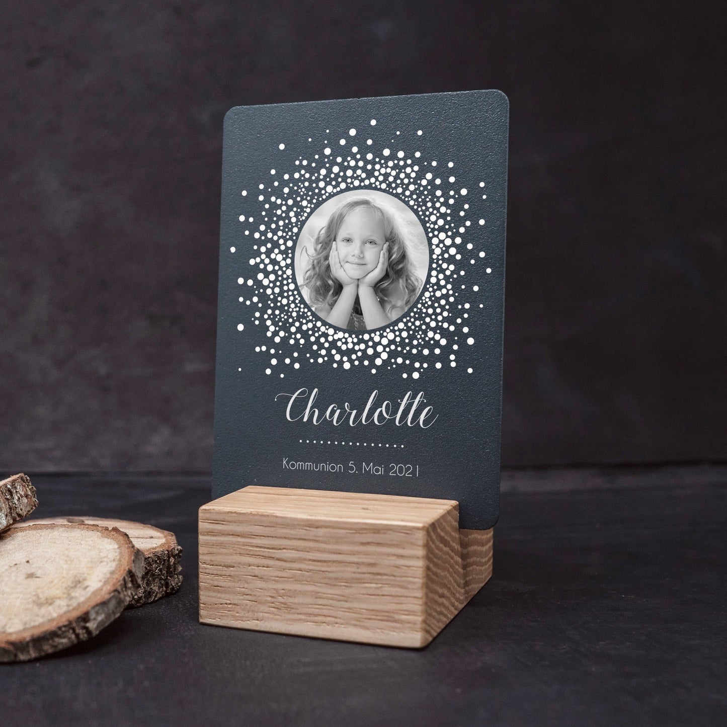 Little Message - 1. Heilige Kommunion "Foto rund" Craftbrothers