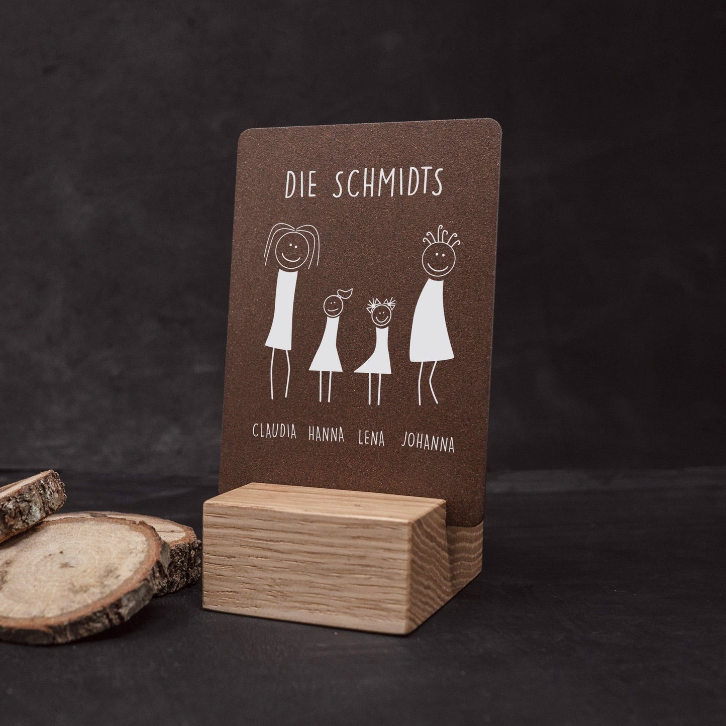 Little Message - Strichmännchen Familie "2 Mamas mit 2 Töchtern" Craftbrothers