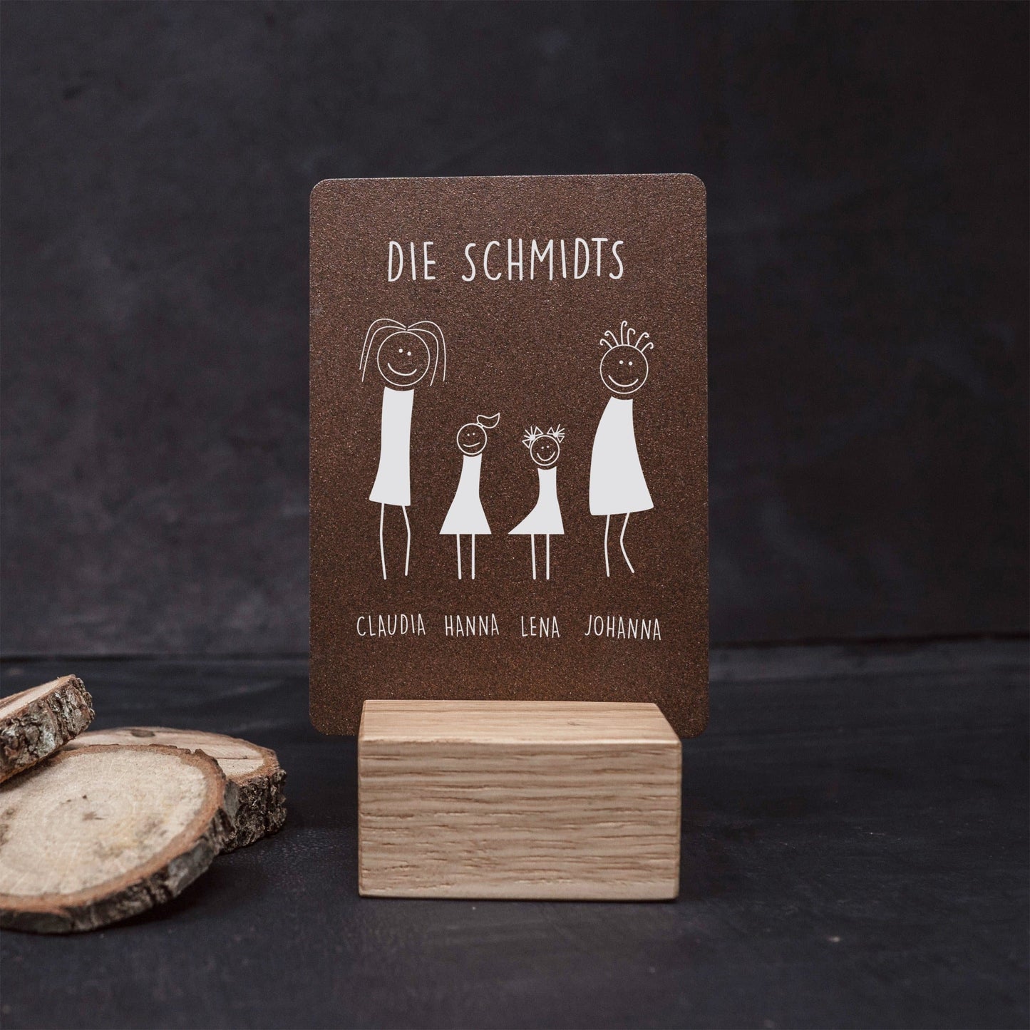 Little Message - Strichmännchen Familie "2 Mamas mit 2 Töchtern" Craftbrothers