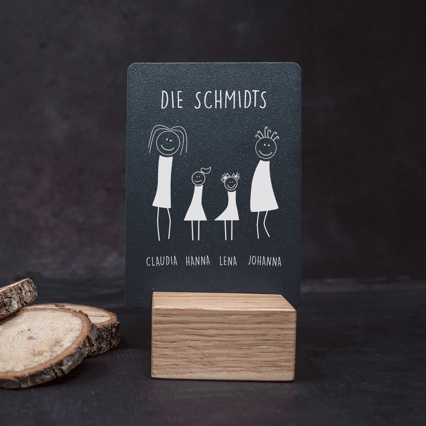 Little Message - Strichmännchen Familie "2 Mamas mit 2 Töchtern" Craftbrothers