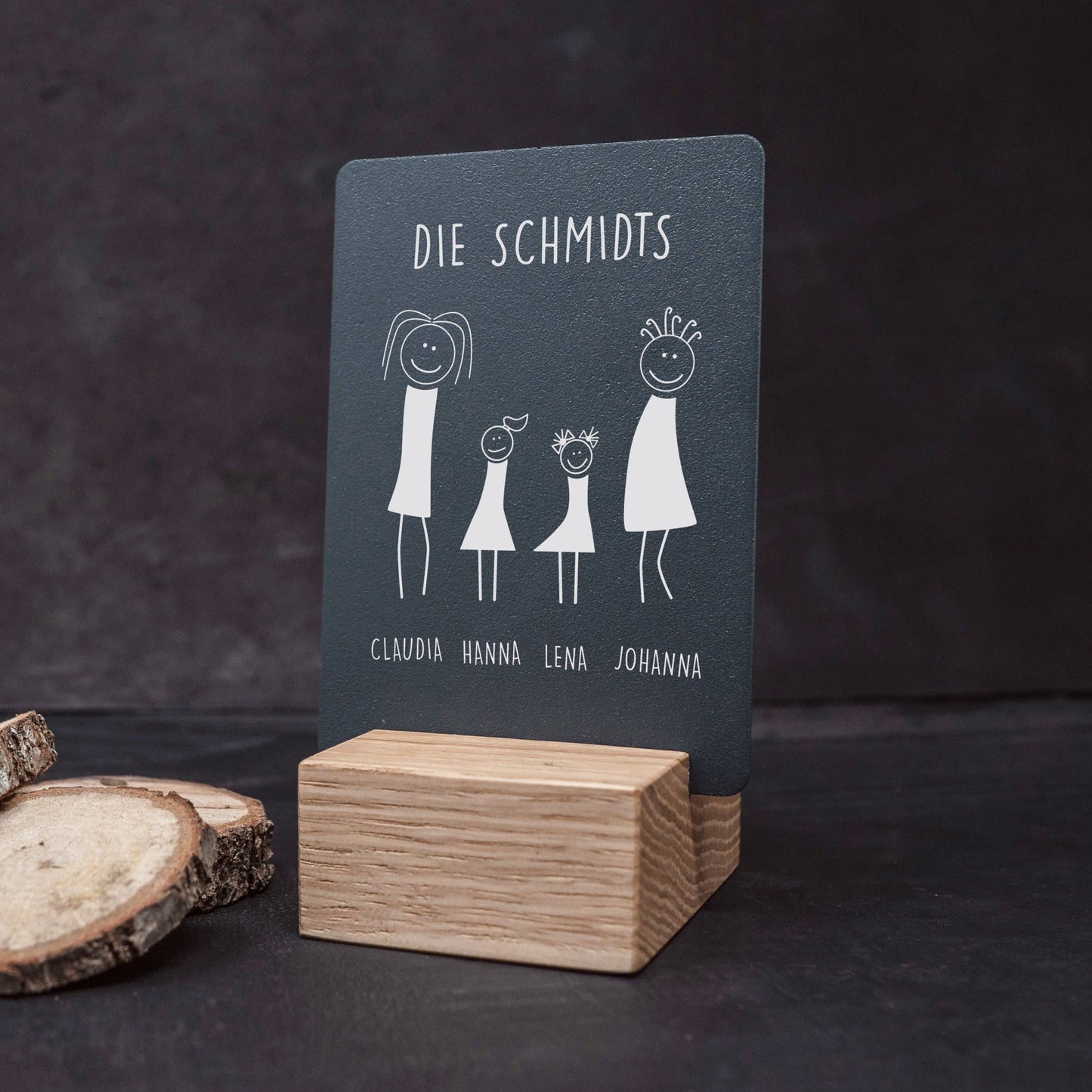 Little Message - Strichmännchen Familie "2 Mamas mit 2 Töchtern" Craftbrothers