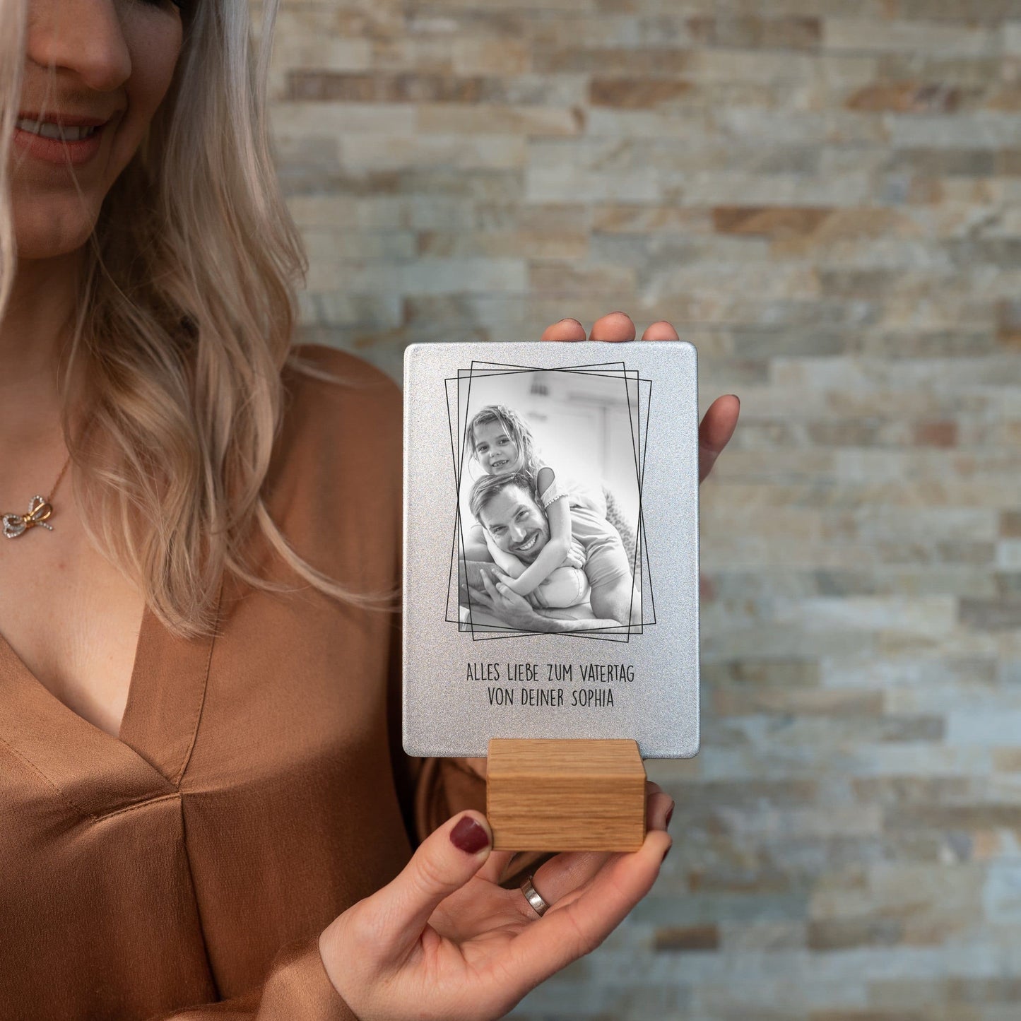 Little Message - Vatertag "Fotorahmen 3 Rechtecke" Craftbrothers