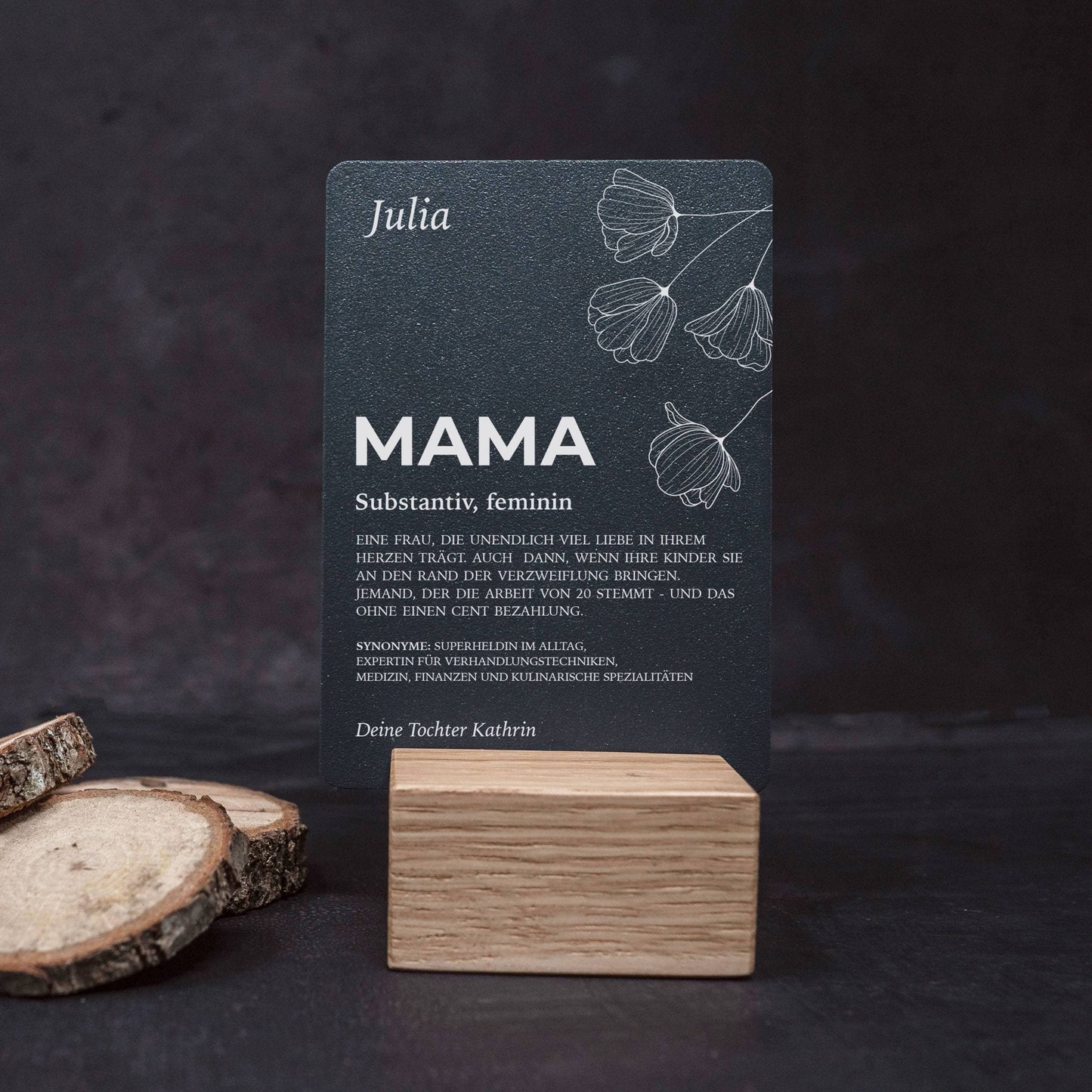 Little Message - Muttertag "Substantiv Mama Blumenmotiv" Craftbrothers