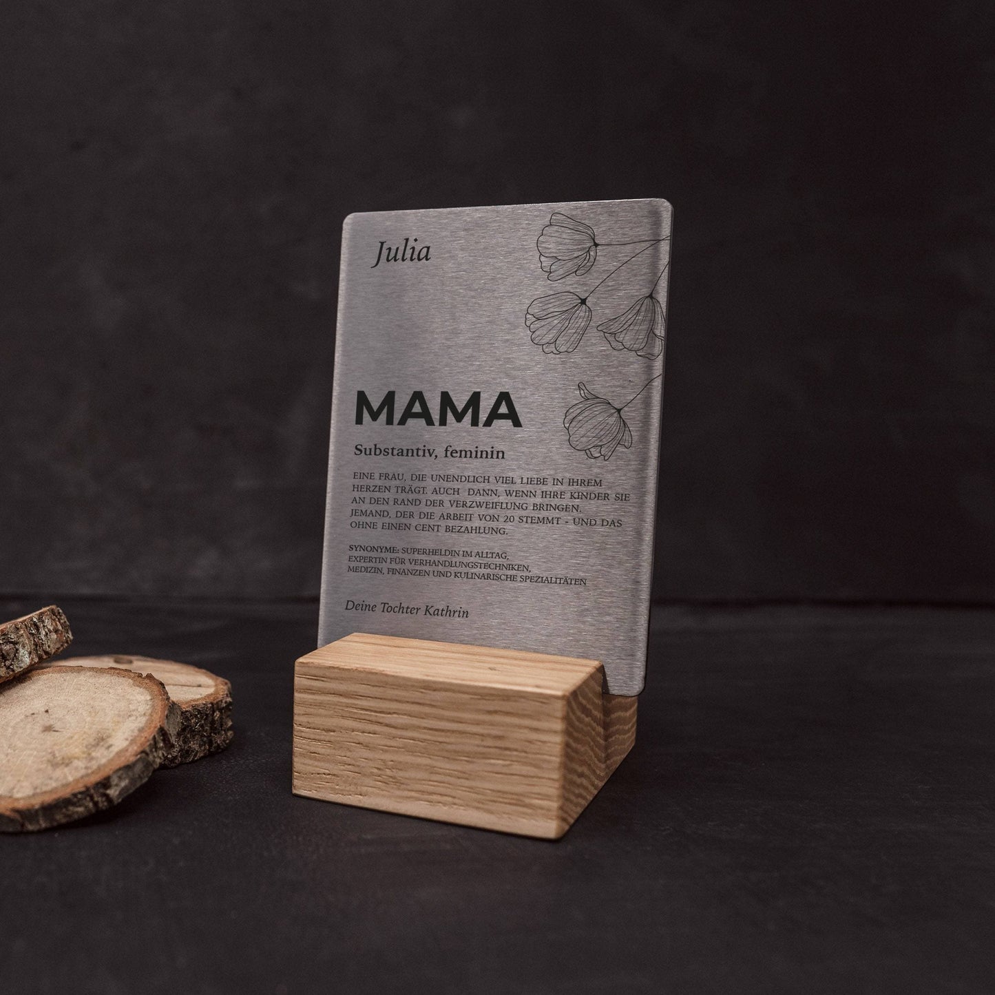 Little Message - Muttertag "Substantiv Mama Blumenmotiv" Craftbrothers
