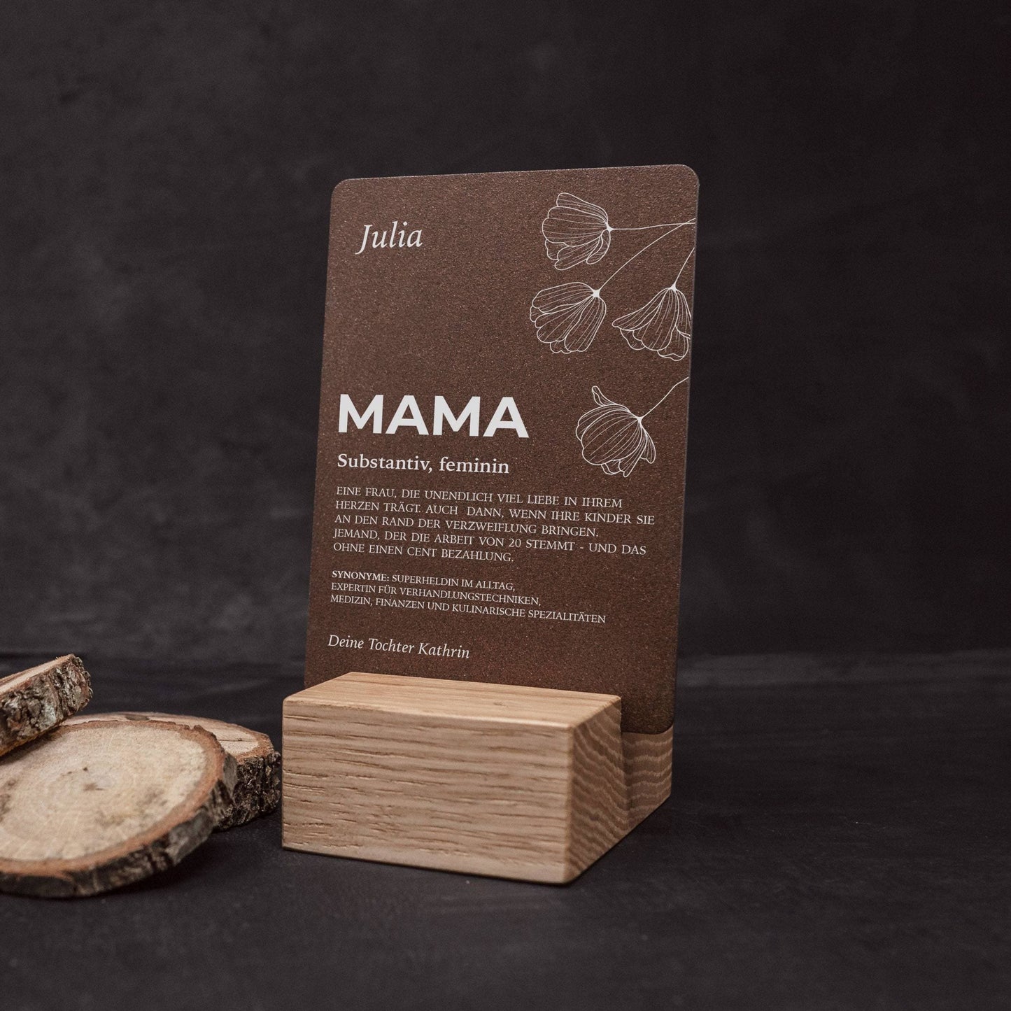 Little Message - Muttertag "Substantiv Mama Blumenmotiv" Craftbrothers