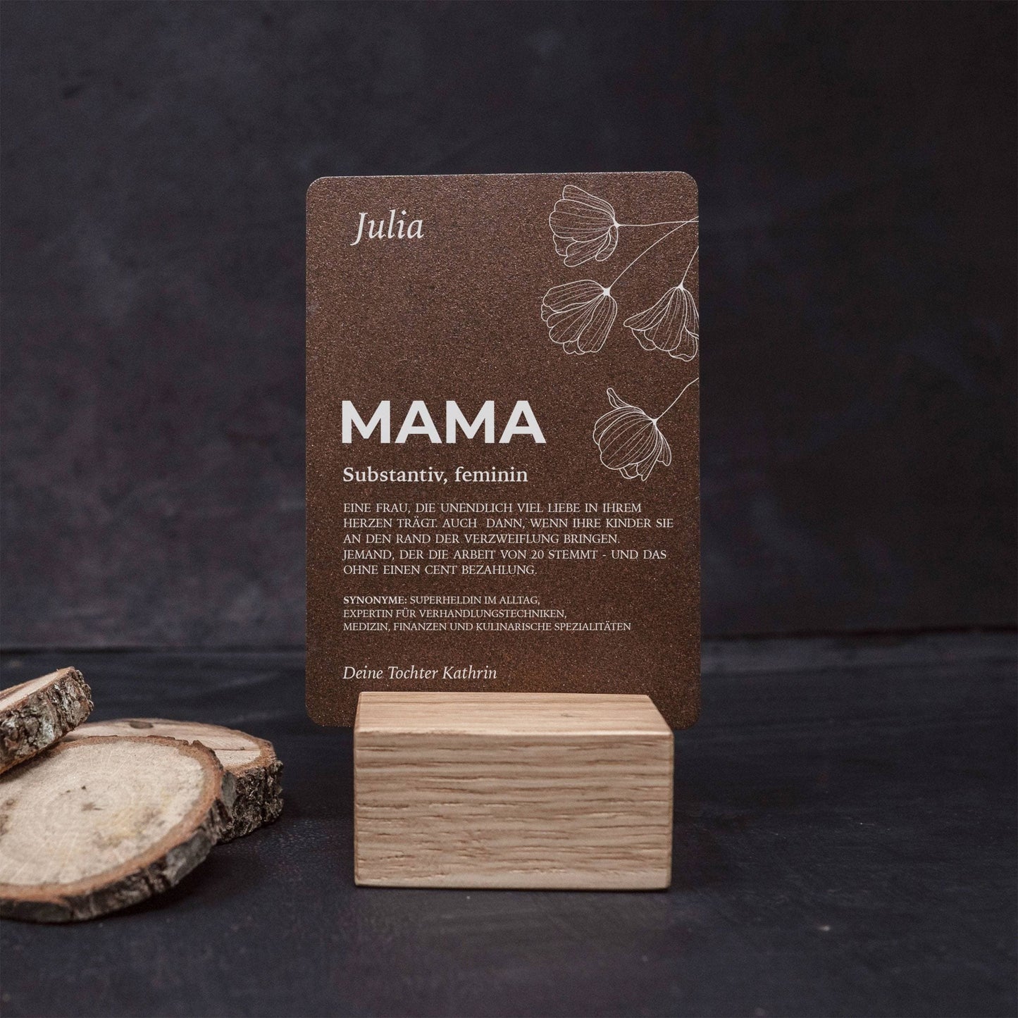 Little Message - Muttertag "Substantiv Mama Blumenmotiv" Craftbrothers