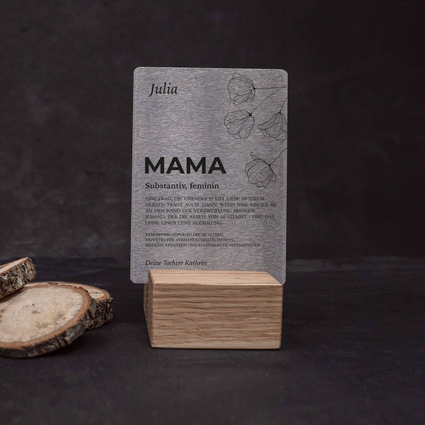 Little Message - Muttertag "Substantiv Mama Blumenmotiv" Craftbrothers