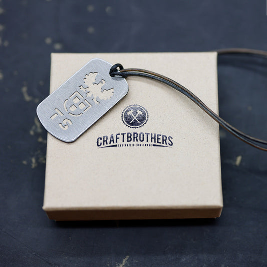 "Maler inkl. Adler" Personalisierbare Laser-Halskette für Männer Craftbrothers