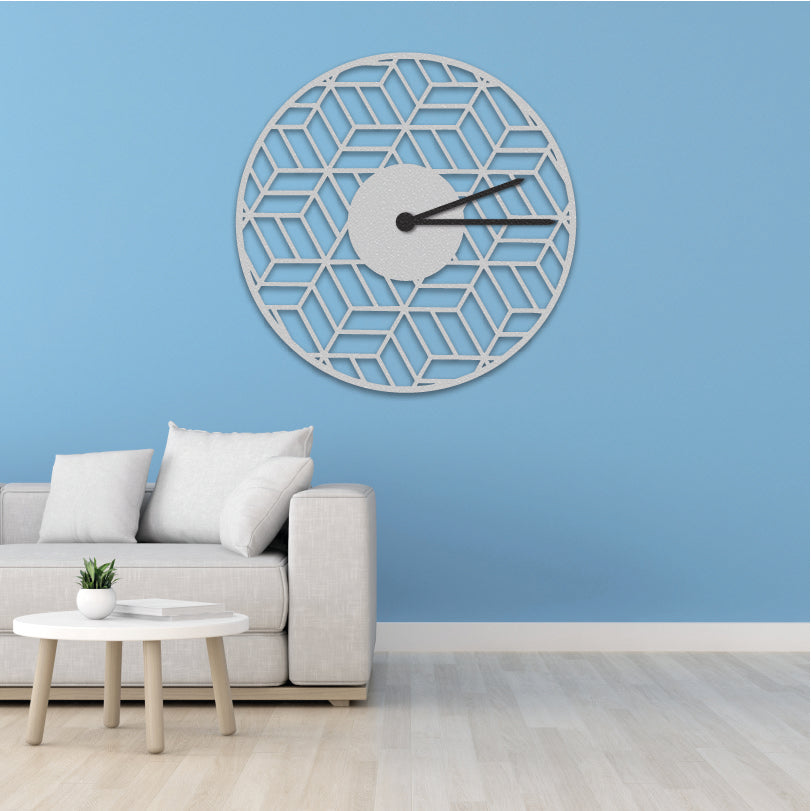 Große Wanduhr "Mandala rund" aus edlem Stahl Wanduhren Craftbrothers