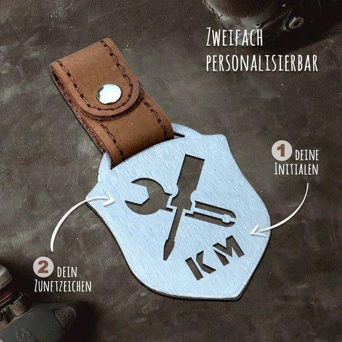 "Mechaniker" Personalisierbarer Laser-Schlüsselanhänger für Männer Craftbrothers