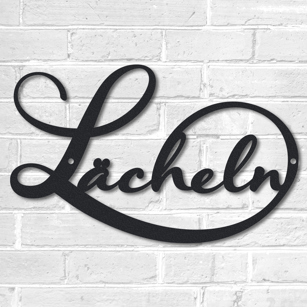 Motivationsspruch "Lächeln" aus edlem Stahl (personalisierbar) Craftbrothers