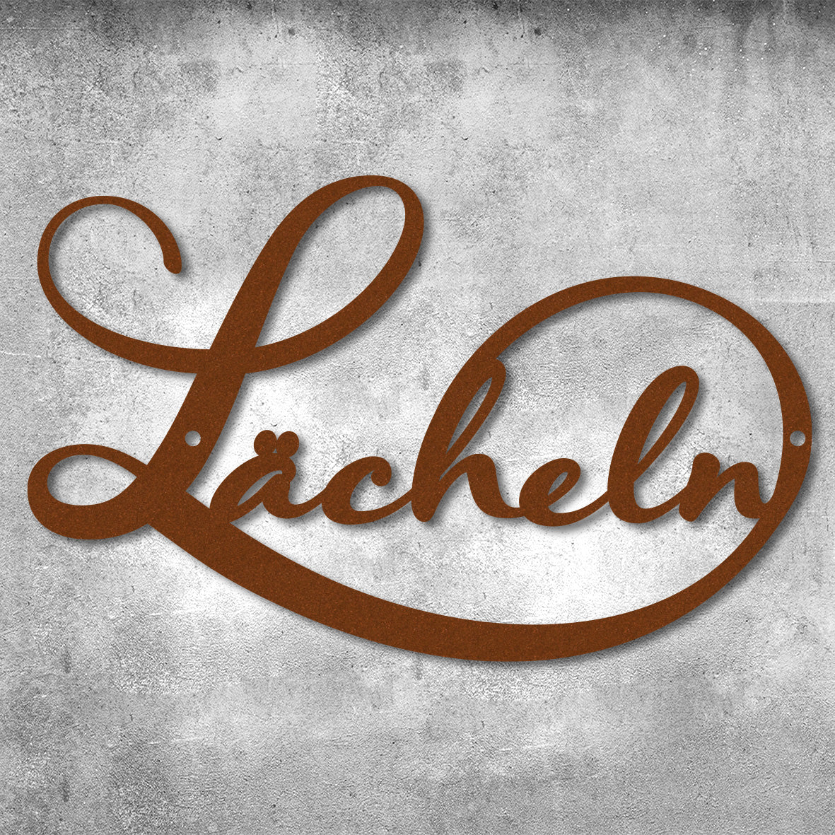 Motivationsspruch "Lächeln" aus edlem Stahl (personalisierbar) Craftbrothers