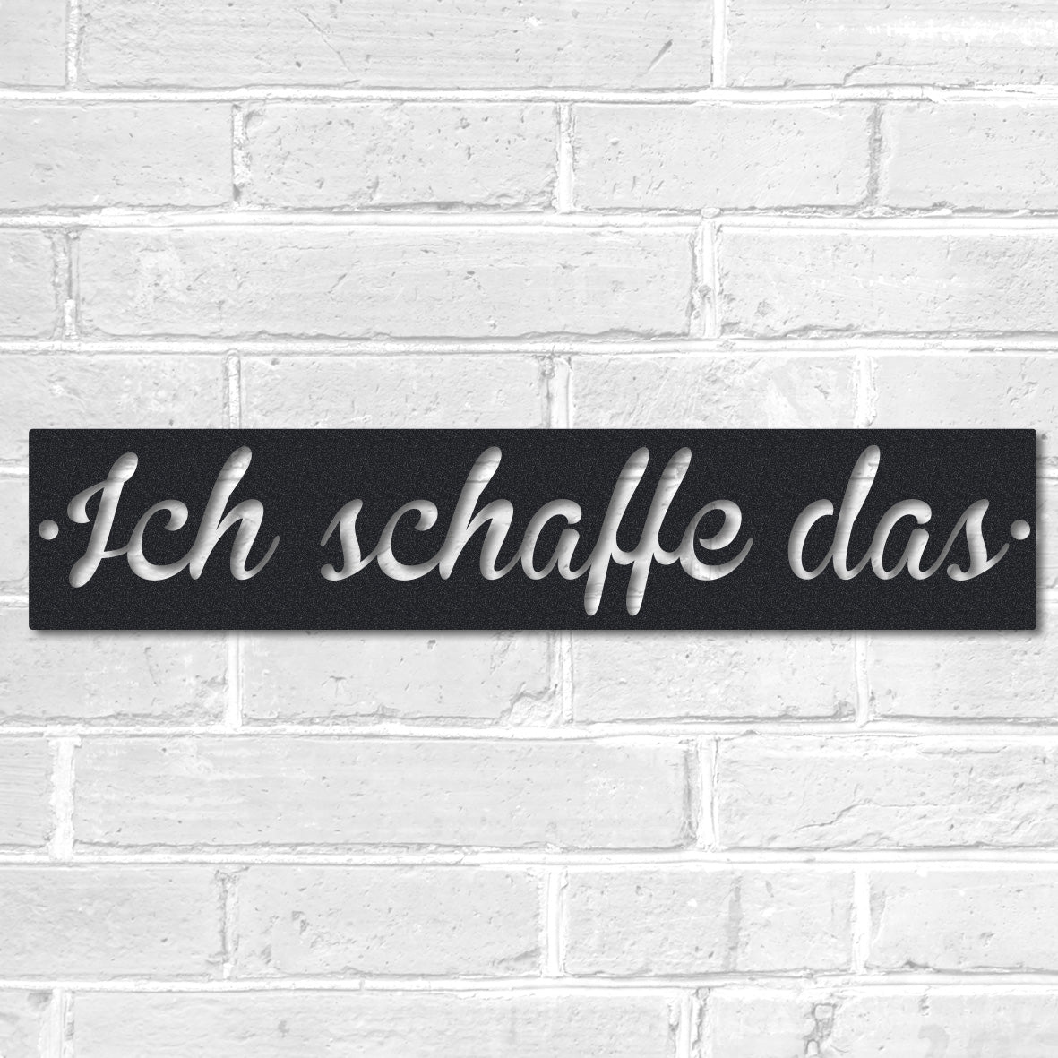 Motivationsspruch "Ich schaffe das" aus edlem Stahl (personalisierbar) Craftbrothers