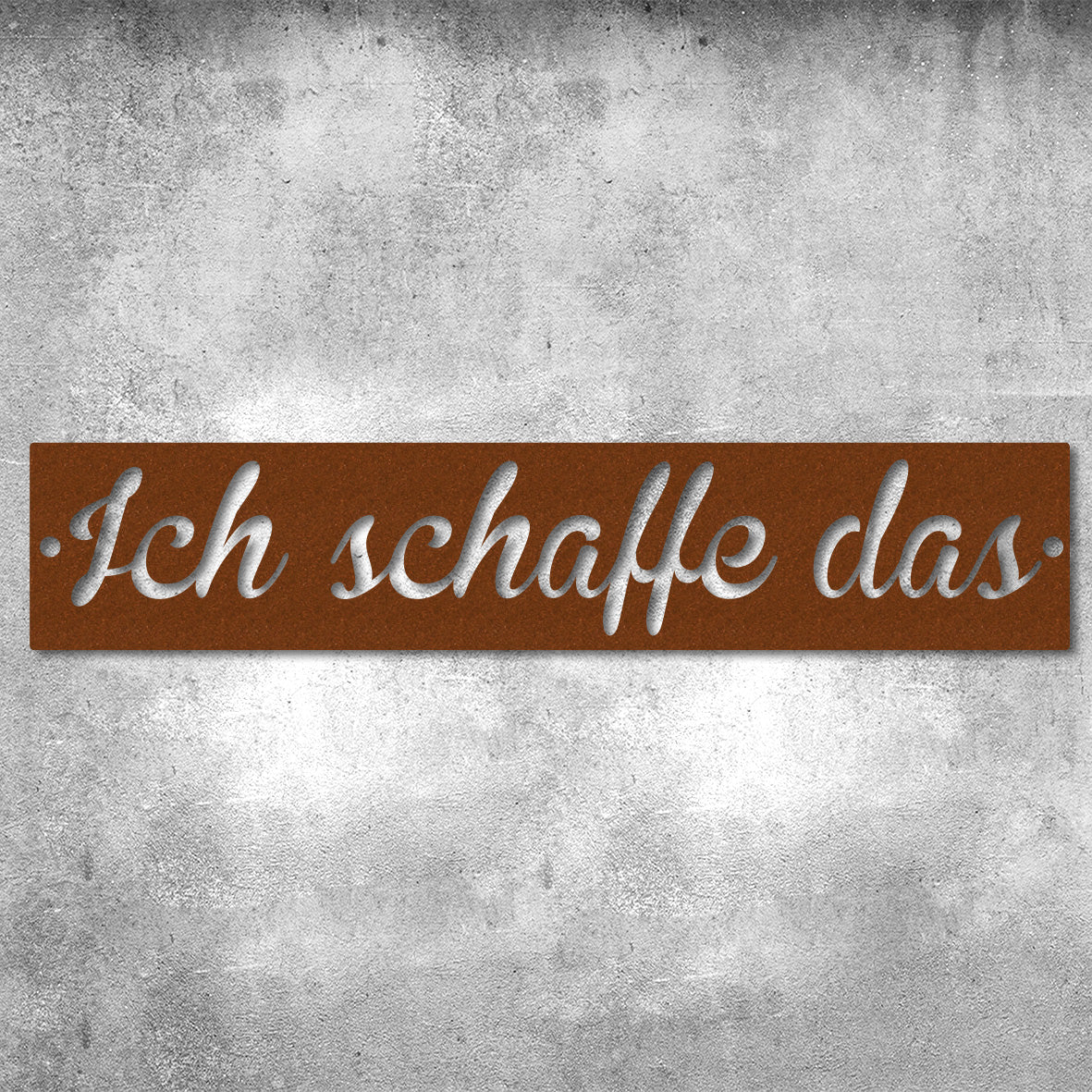 Motivationsspruch "Ich schaffe das" aus edlem Stahl (personalisierbar) Craftbrothers