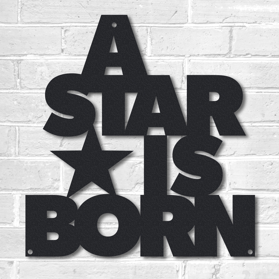 Motivationsspruch "A star is born" aus edlem Stahl (personalisierbar) Craftbrothers