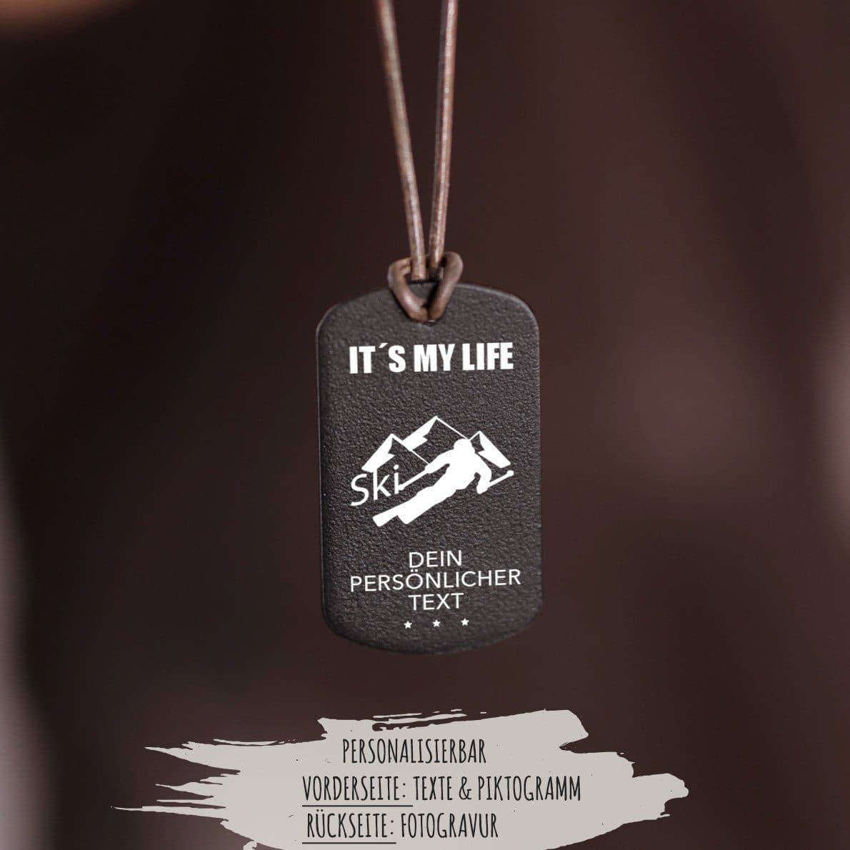 "Ski" Personalisierbare Halskette für Männer Craftbrothers