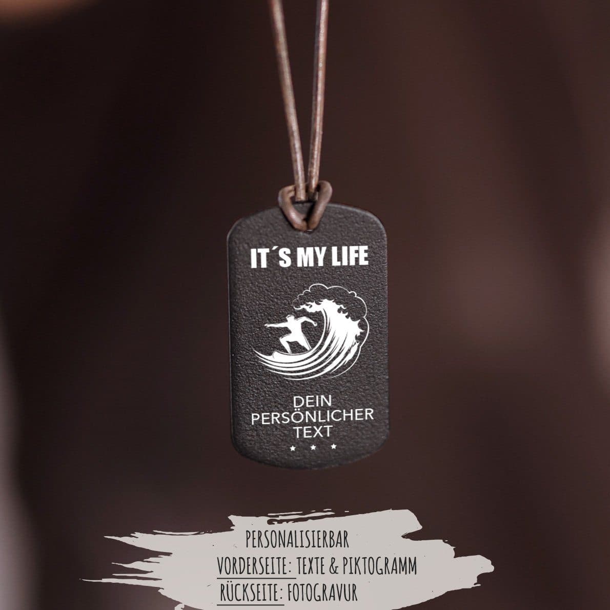 "Surfer" Personalisierbare Halskette für Männer Craftbrothers