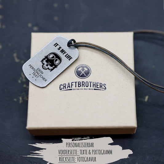 "Totenkopf" Personalisierbare Halskette für Männer Craftbrothers