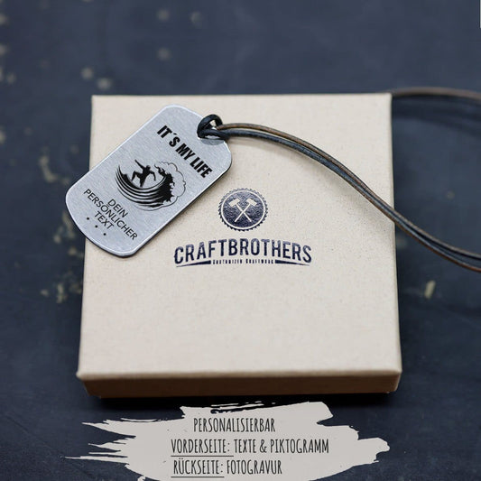"Surfer" Personalisierbare Halskette für Männer Craftbrothers