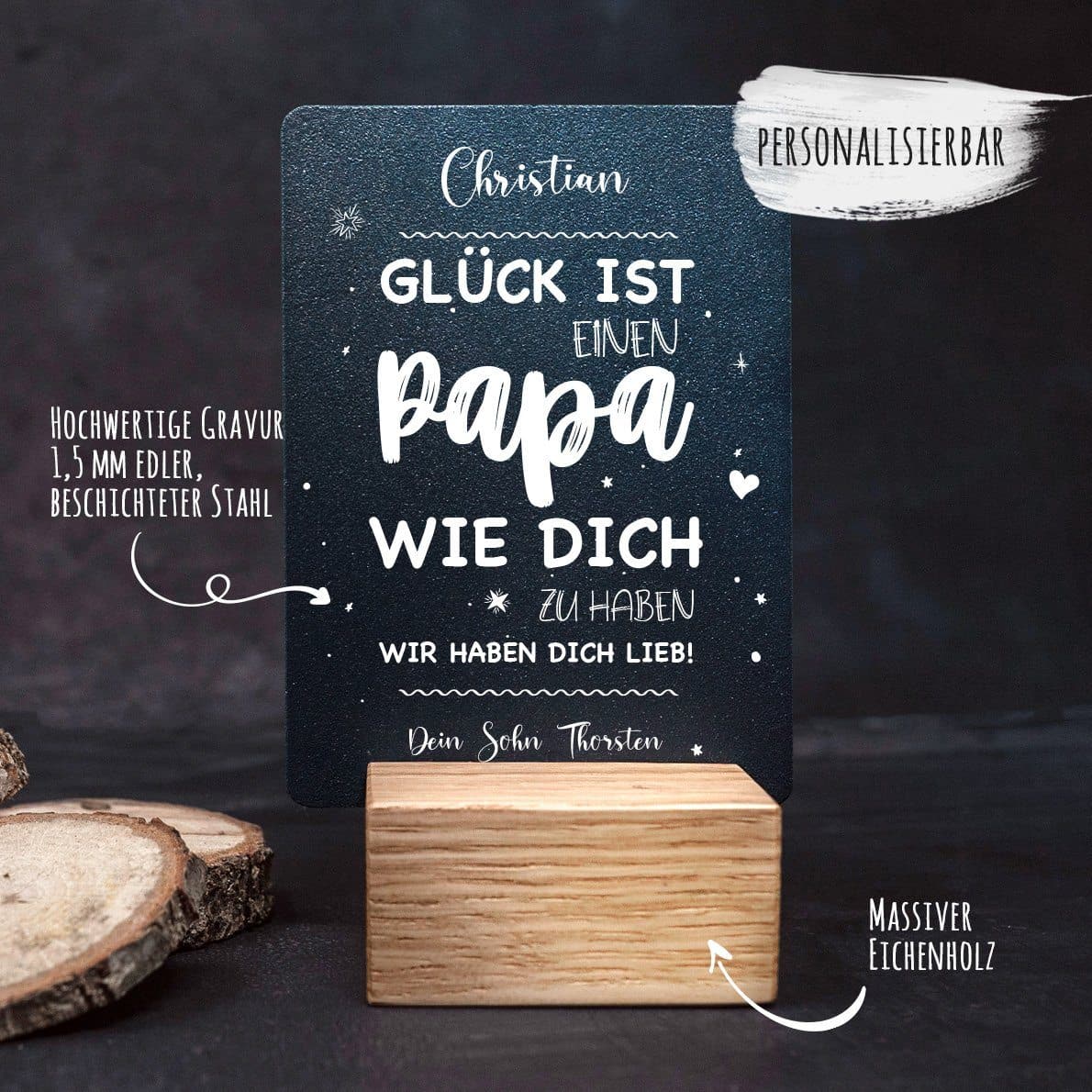 Little Message - Vatertag "Papa-Glück" Craftbrothers