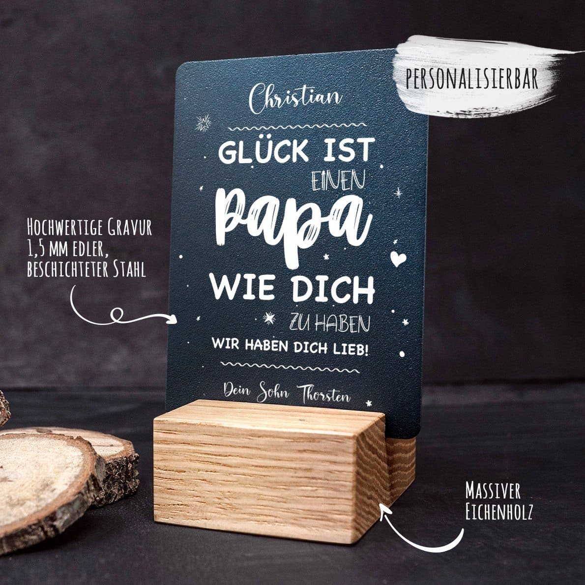 Little Message - Vatertag "Papa-Glück" Craftbrothers