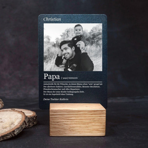 Little Message - Vatertag "Substantiv Papa mit Foto" Craftbrothers
