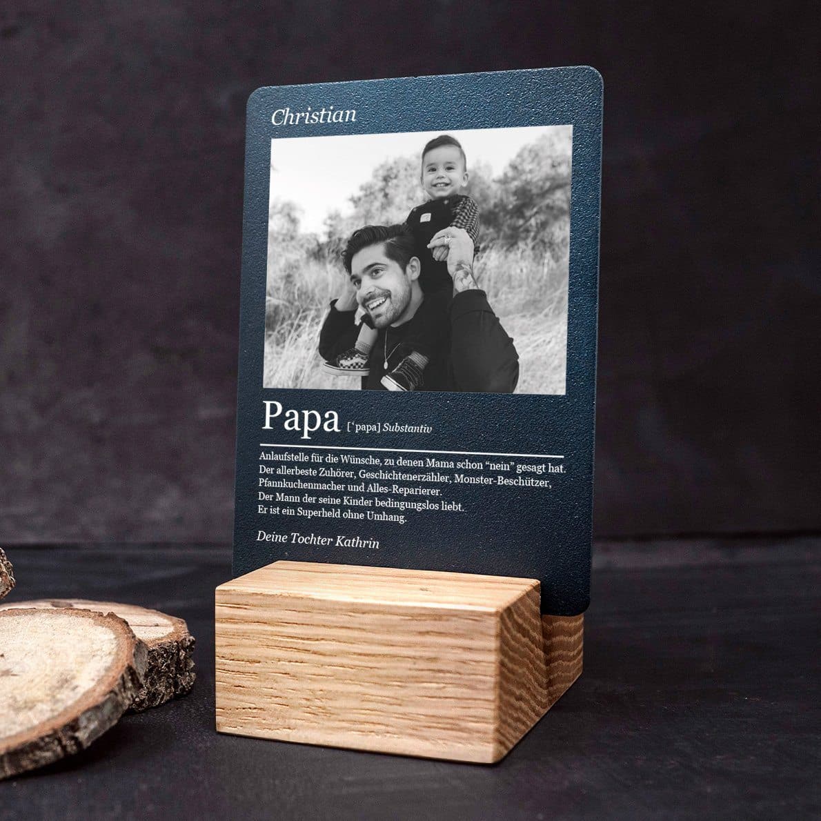 Little Message - Vatertag "Substantiv Papa mit Foto" Craftbrothers
