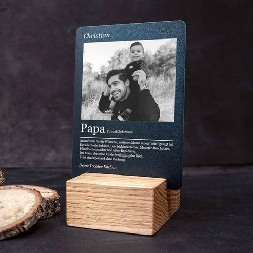Little Message - Vatertag "Substantiv Papa mit Foto" Craftbrothers