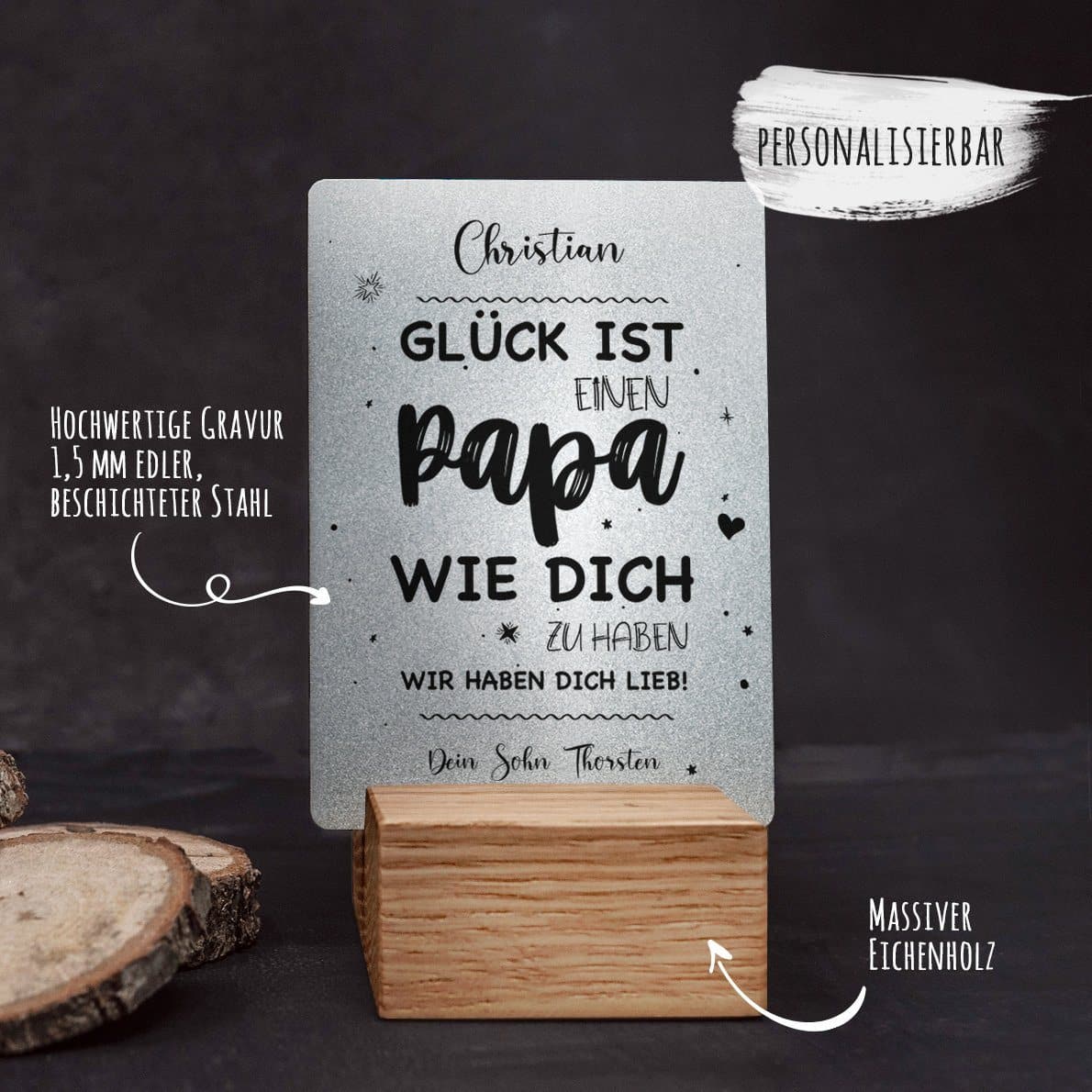 Little Message - Vatertag "Papa-Glück" Craftbrothers