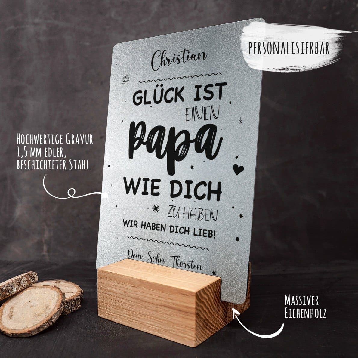 Little Message - Vatertag "Papa-Glück" Craftbrothers