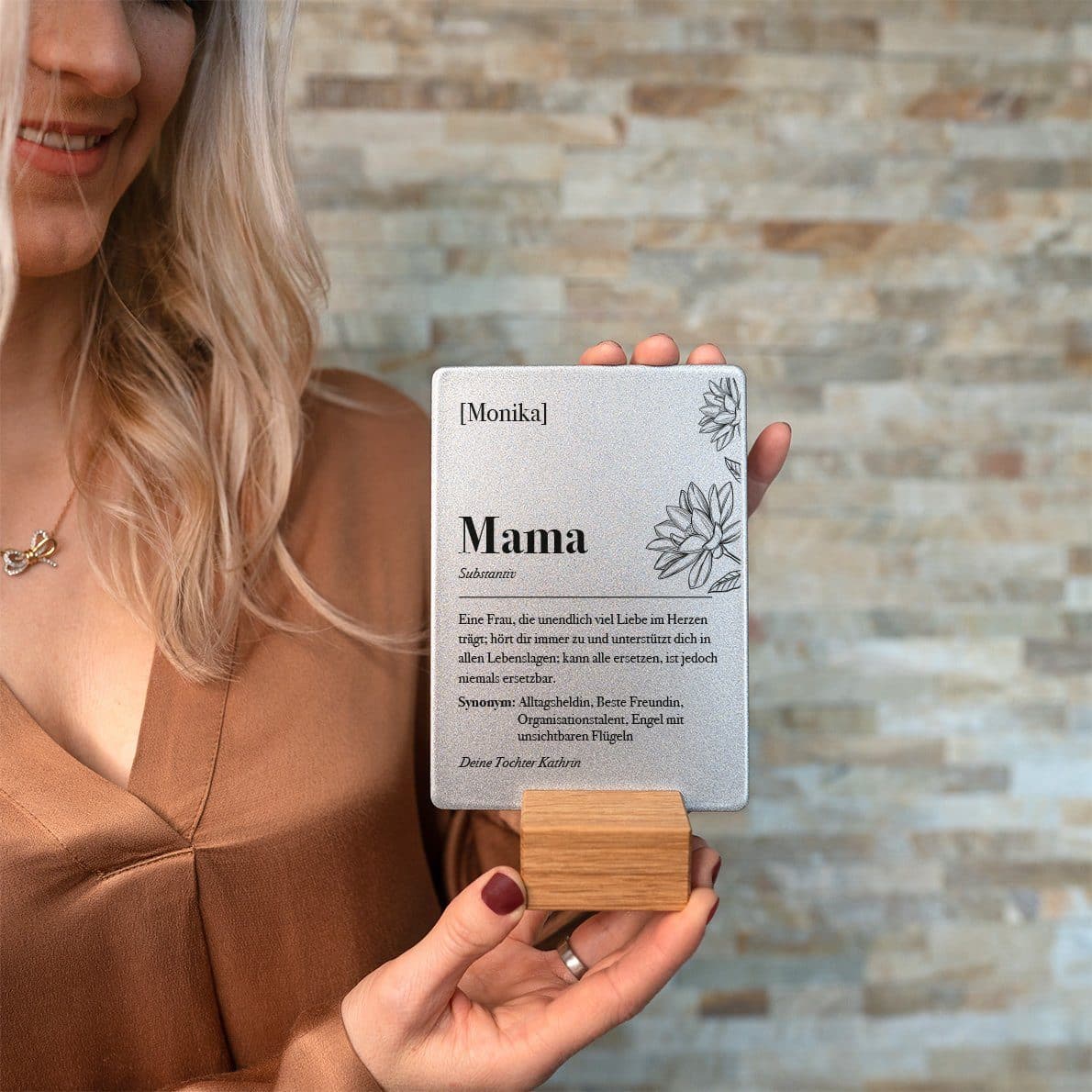 Little Message - Muttertag "Substantiv Mama Lotusblume" Craftbrothers
