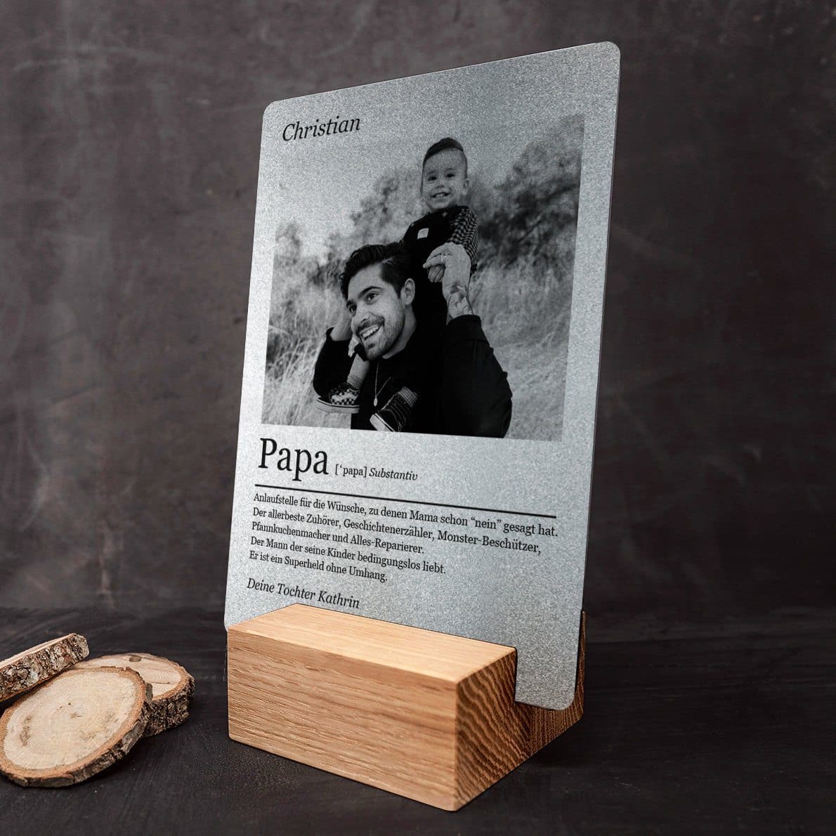 Little Message - Vatertag "Substantiv Papa mit Foto" Craftbrothers