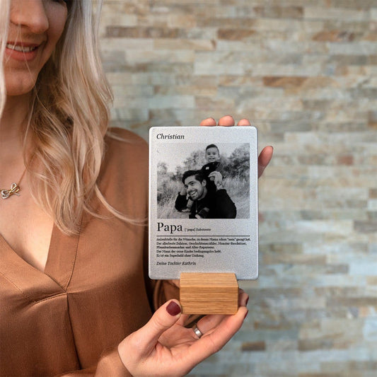 Little Message - Vatertag "Substantiv Papa mit Foto" Craftbrothers