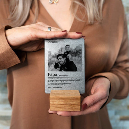 Little Message - Vatertag "Substantiv Papa mit Foto" Craftbrothers